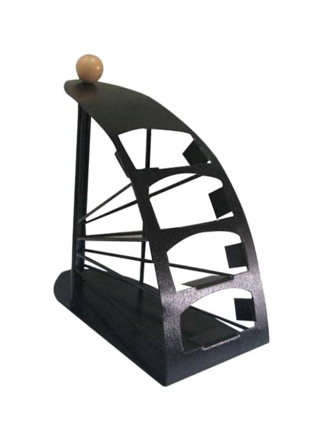 4-Compartment Remote Control Stand Black