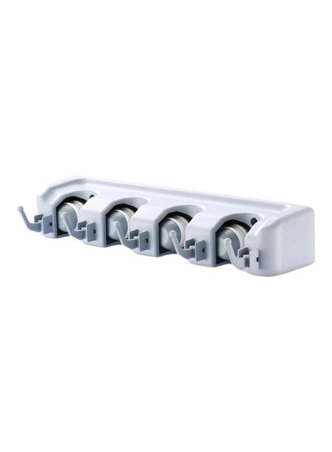 Plastic Broom Holder Grey