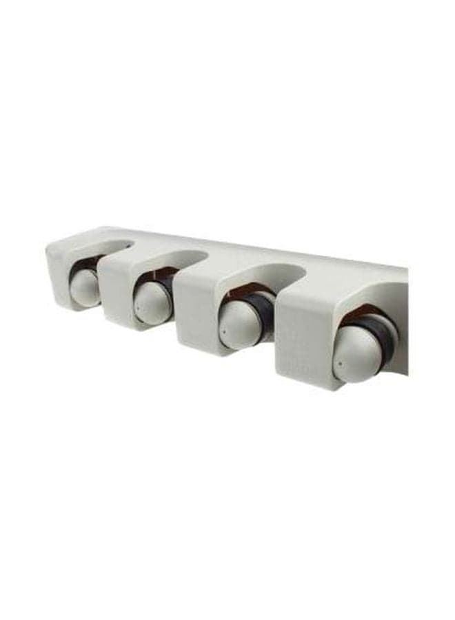 Multifunctional Wall Rack Holder Silver/Black 45x6x7.5cm