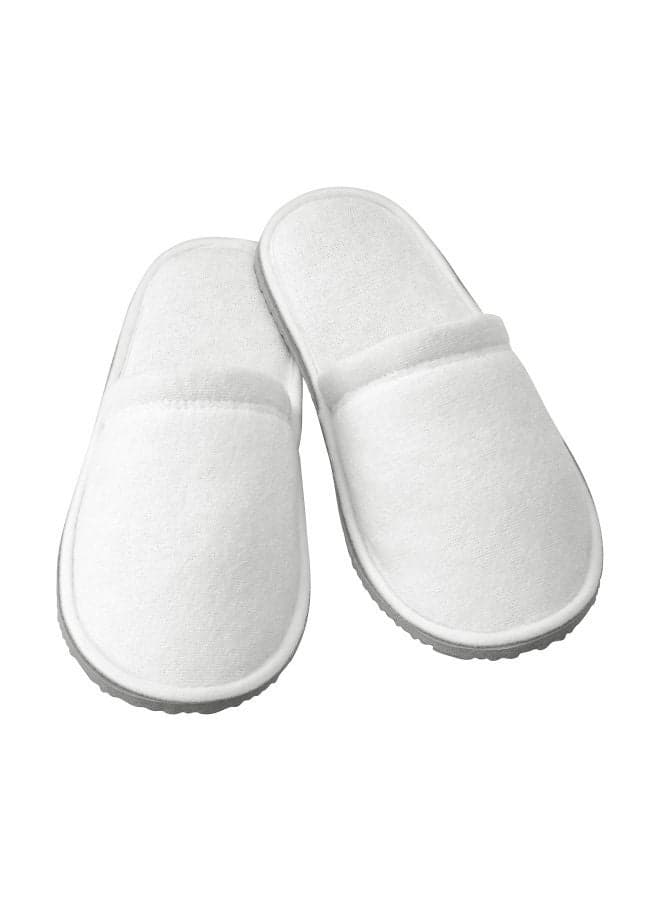 Polyester Bath Slippers White L/XL
