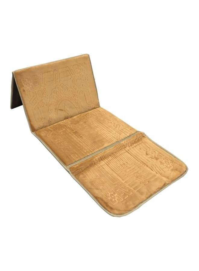 2-In-1 Prayer Mat And Backrest Beige 110x54cm