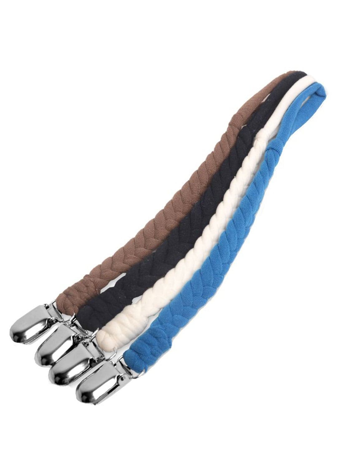 4 Piece High-quality Polyester, Non-toxic Stylish Designs Baby Pacifier Holder Strap Set