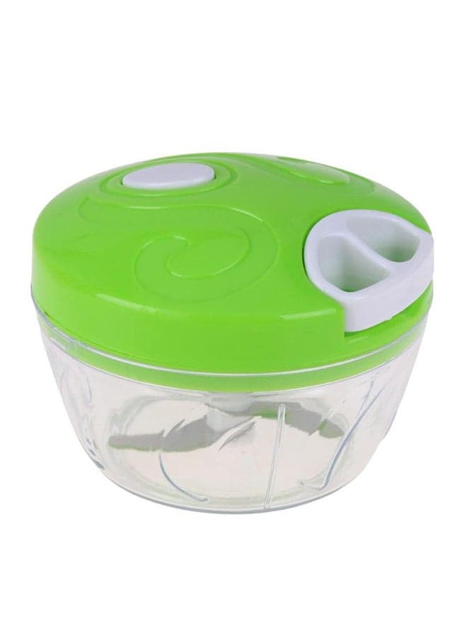 Manual Food Chopper Clear/Green 12.5 x 8.5 x 8cm