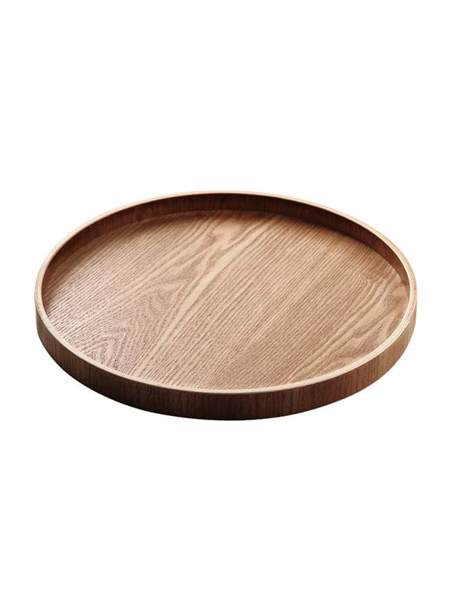 High Grade Round Bamboo Tray Brown 35X35X2.7cm