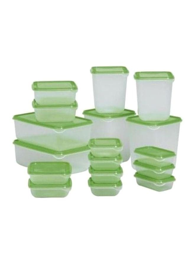 17-Piece Food Saver Set Green/Clear