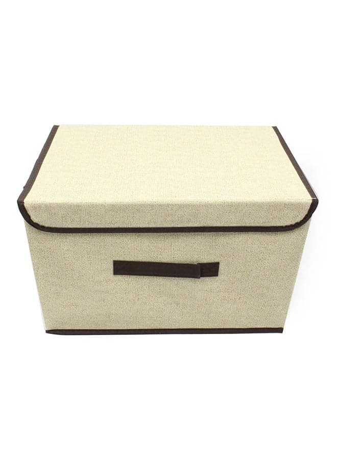 Non-Woven Foldable Storage Box Beige 38 x 24 x 24centimeter
