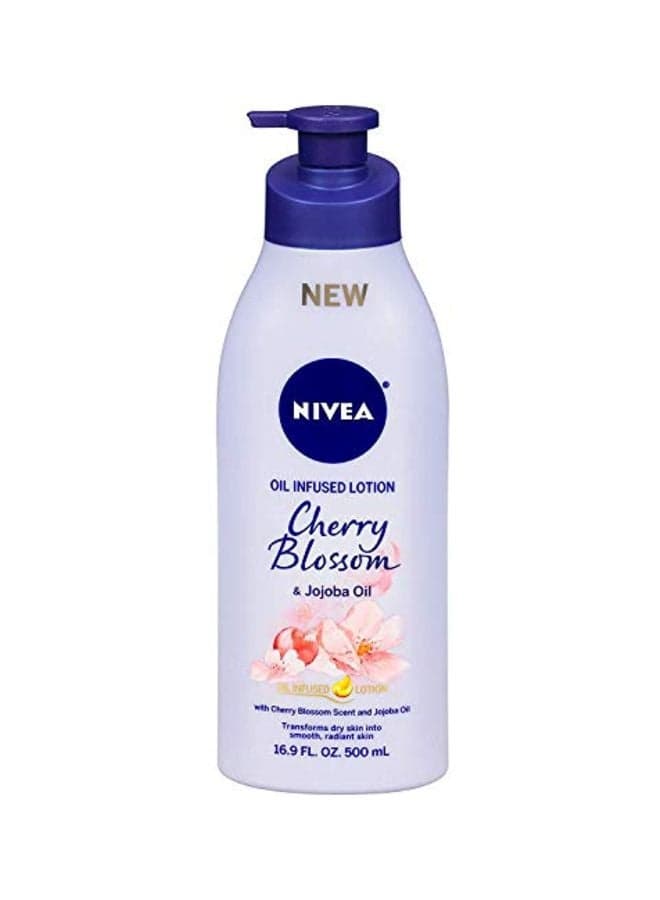 2-Piece Cherry Blossom And Jojoba Oil Oil-Infused Lotion Set 1000ml