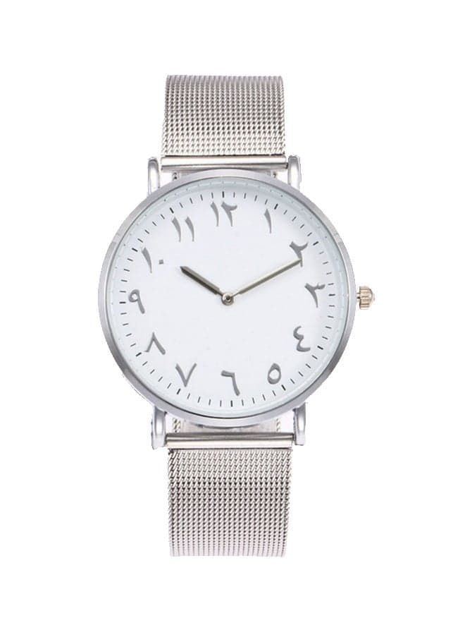 Men's Casual Arabic Digital Stainless Steel Analog Watch NNSB03707399