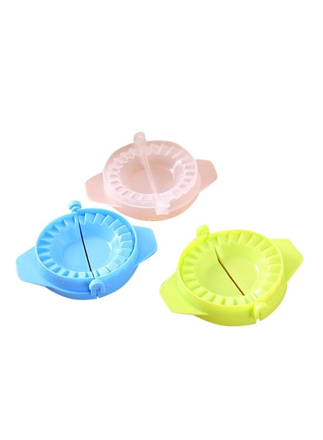 3-Piece Dumplings Mould Green/Blue/Transparent 11cm