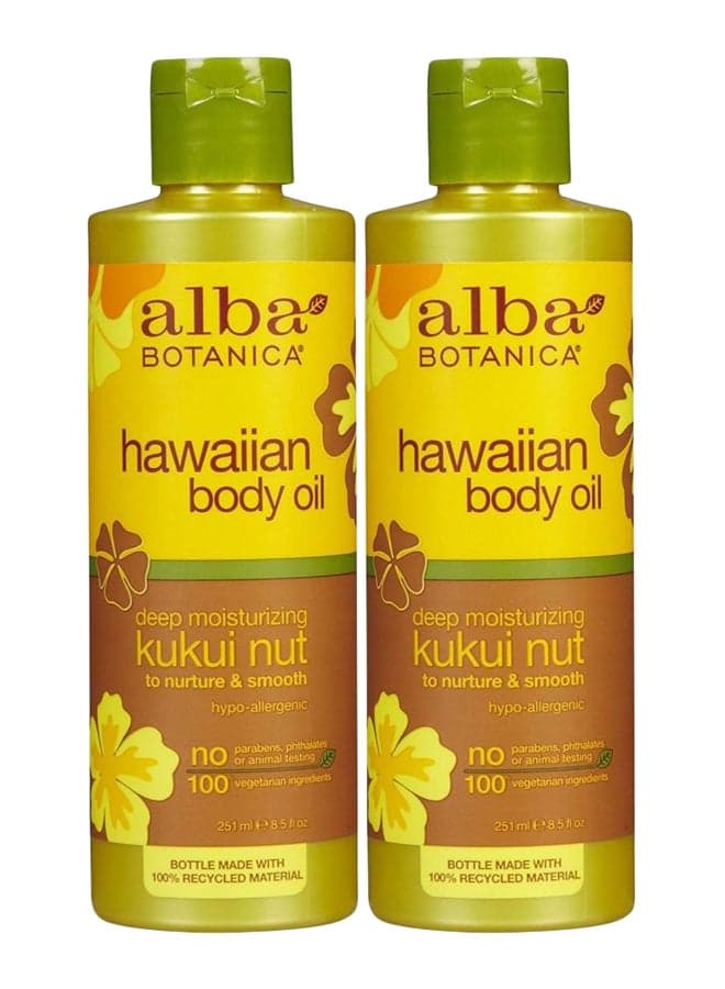 2-Piece Hawaiian Organic Body Oil Set 2 x 251ml