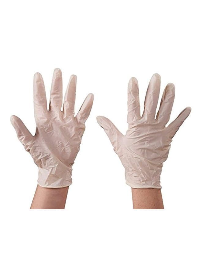 100-Piece Latex Glove Set White L