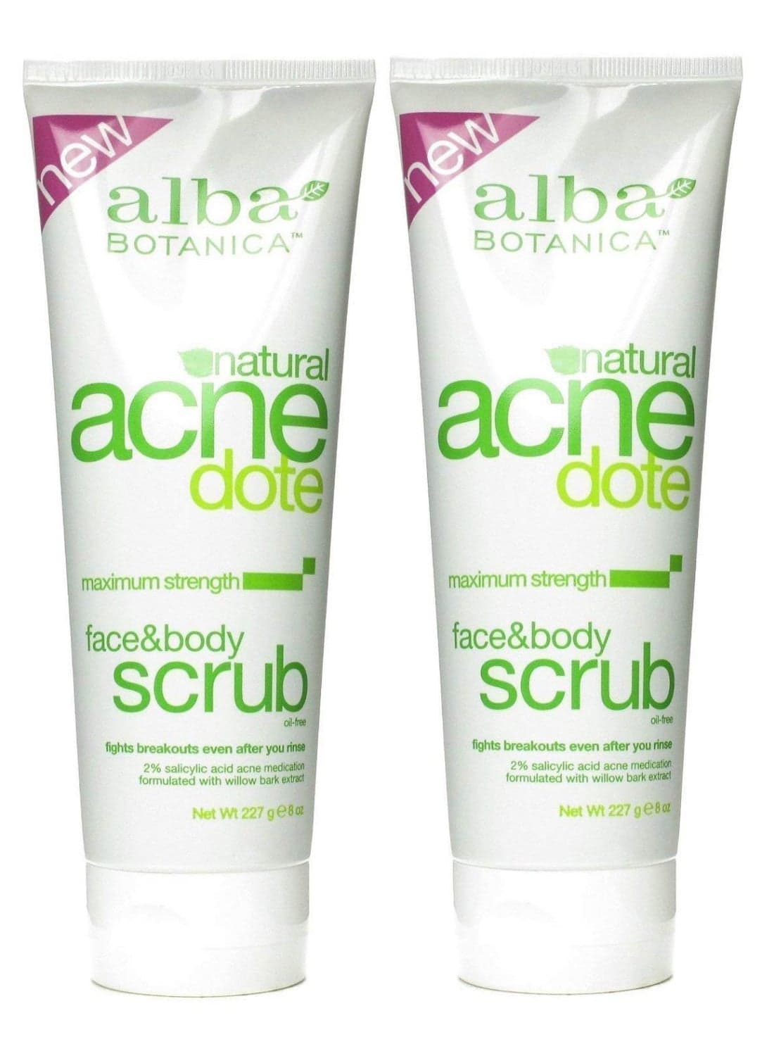 2-Piece Natural Acne Dote Face And Body Scrub Set 2 x 227grams