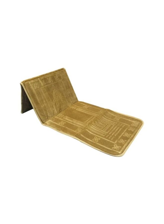 Foldable Prayer Mat And Backrest 2 in 1 Gold 114x54cm