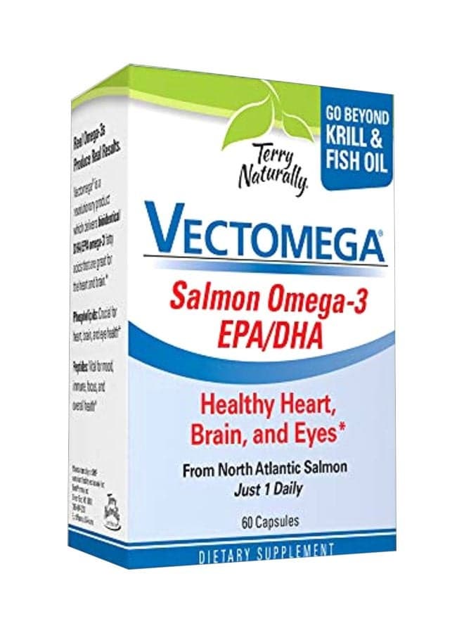 Vectomega Salmon Omega 3 Dietary Supplement - 60 Capsules