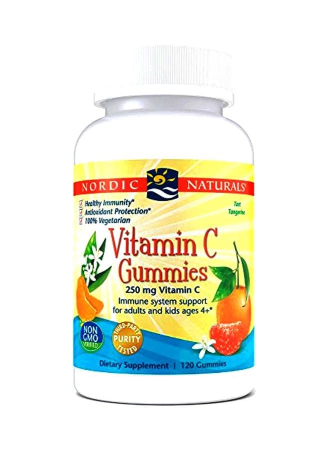 Vitamin C Dietary Supplement - Tangerine Flavor - 120 Gummies