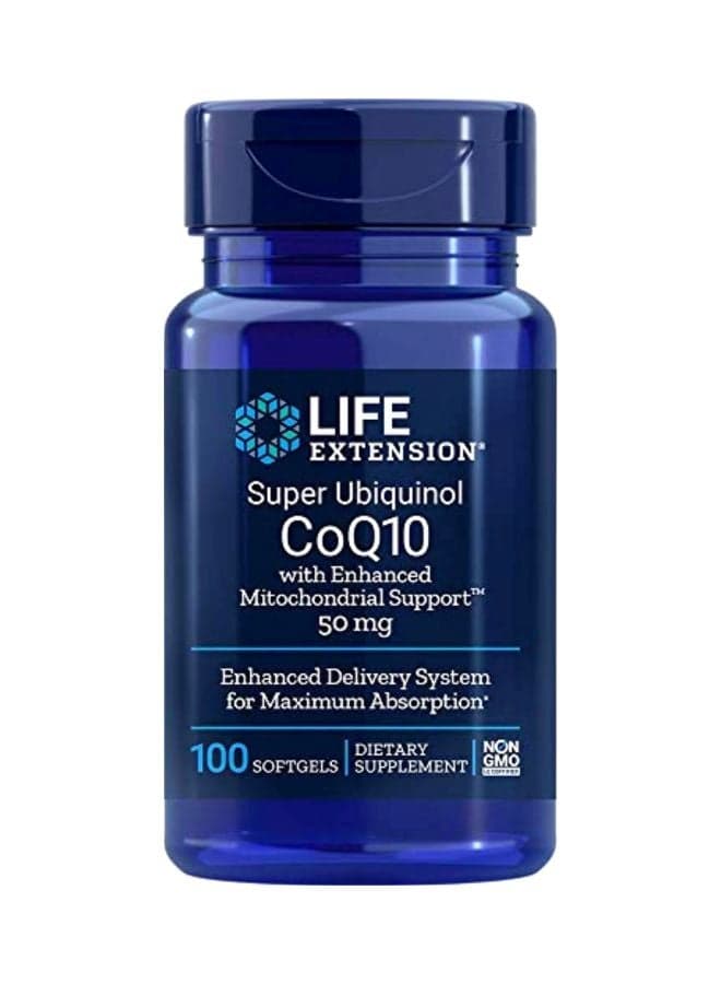 Super Ubiquinol CoQ10 With Enhanced Mitochondrial Support 50mg - 100 Softgels