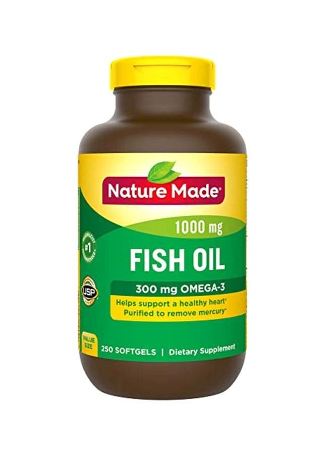 Fish Oil Dietary Supplement 1000mg - 250 Softgels
