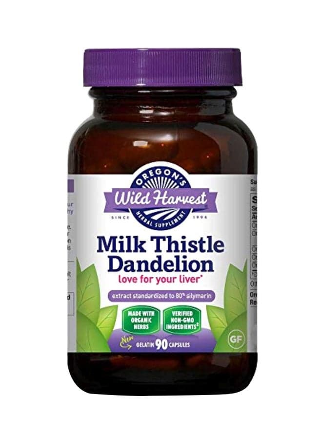 Pack of 3 Milk Thistle Dandelion - 90 Gelatin Capsules