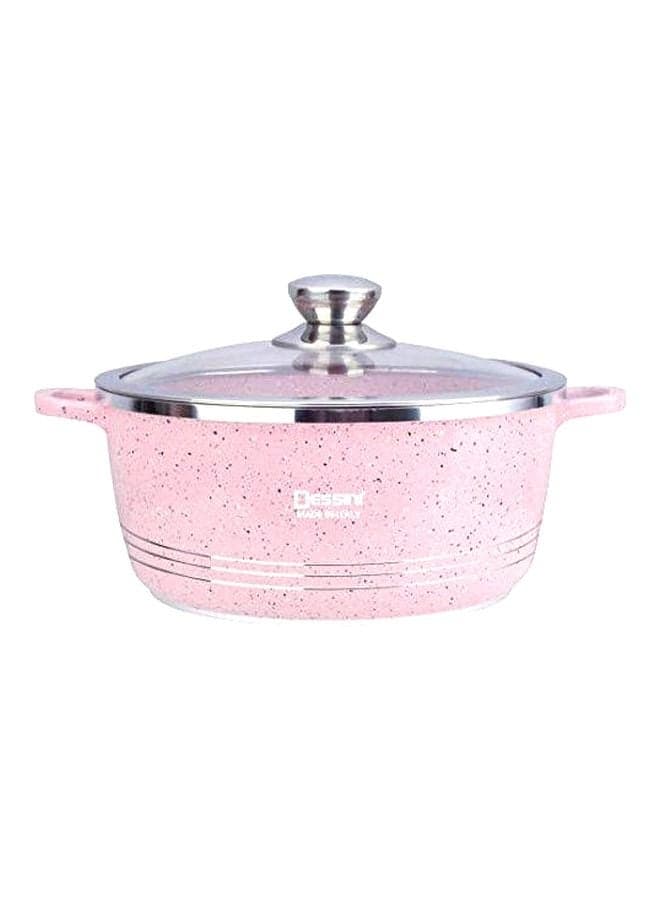Granite Cooking Pot Pink/Silver 28 Centimetr Pink/Silver 28 Centimetrcm