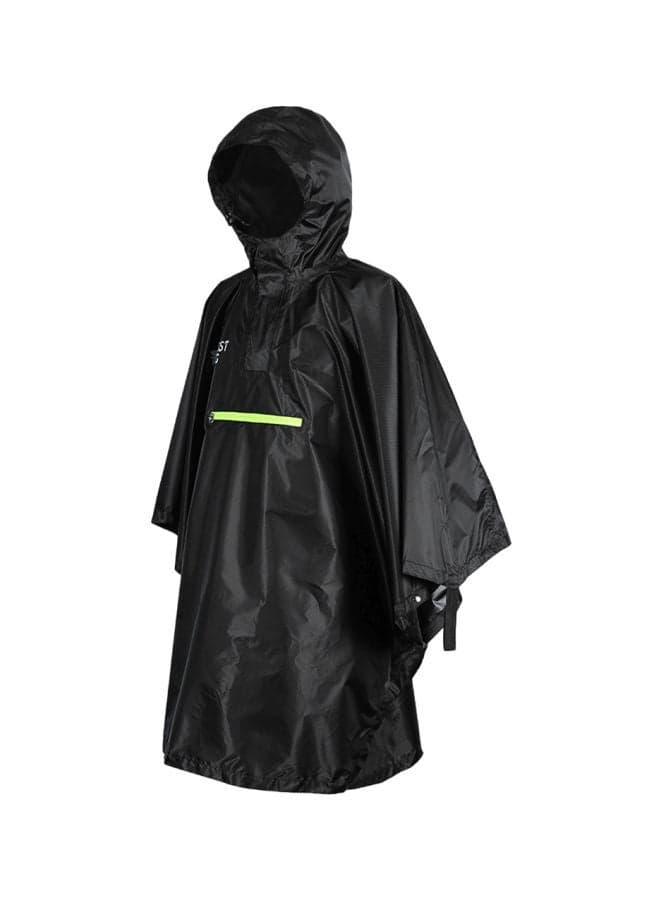 Reflective Strips Poncho Hooded Raincoat