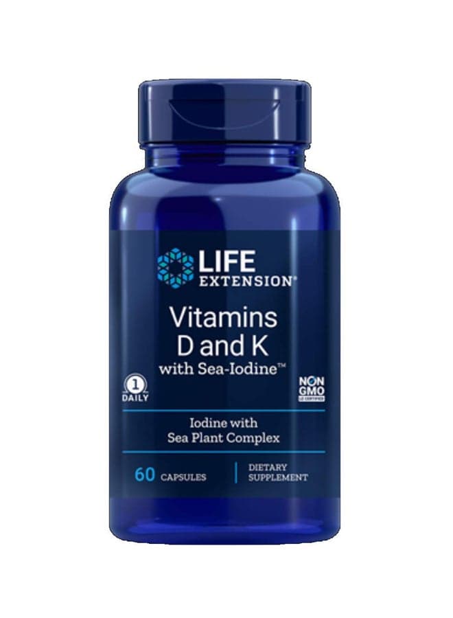 Pack Of 2 Vitamins D And K With Sea-Iodine - 60 Capsules