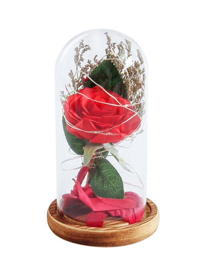 Simulation Rose Flower LED String Light With Glass Cover Multicolour 24.80x13.20x13.20cm