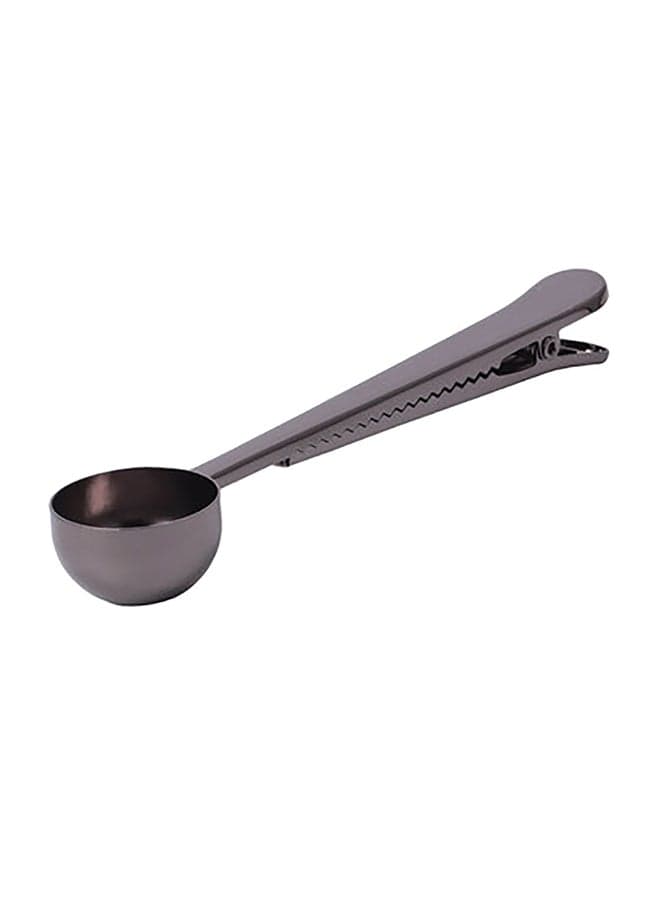 Coffee Spoon With Clip Black 18 x 3.7centimeter