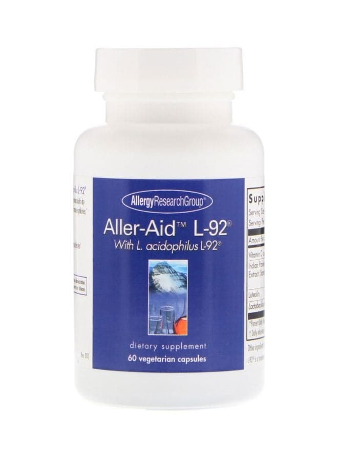 Aller-Aid L-92 With L. Acidophilus L-92 Dietary Supplement - 60 Capsules