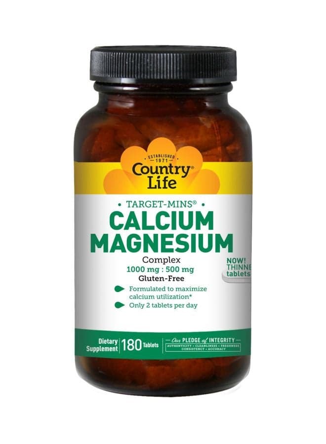 Calcium-Magnesium Complex Dietary Supplement - 180 Tablets