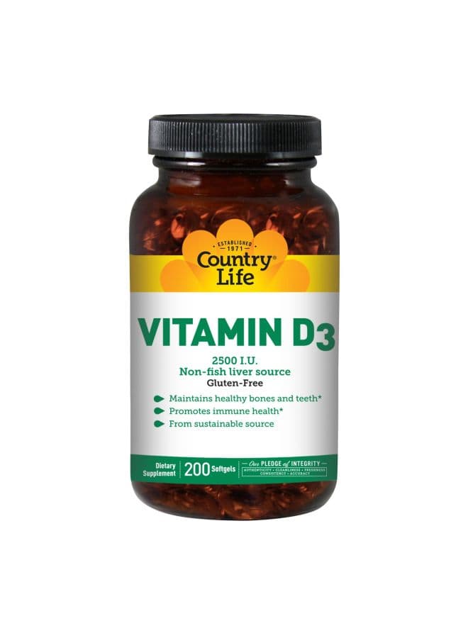 Vitamin D3 2500 I.U. - 200 Softgels