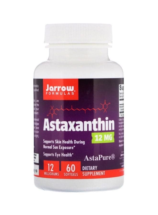 Astaxanthin 12 mg Dietary Supplement - 60 Softgels