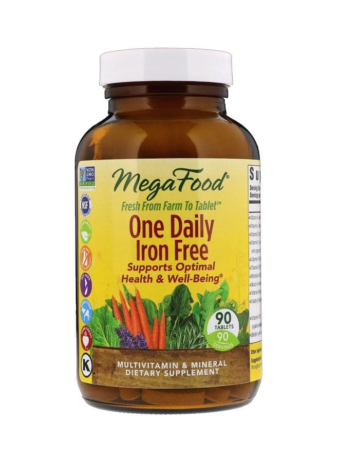 One Daily Iron Free Multivitamin And Mineral Dietary Supplement - 90 Tablets
