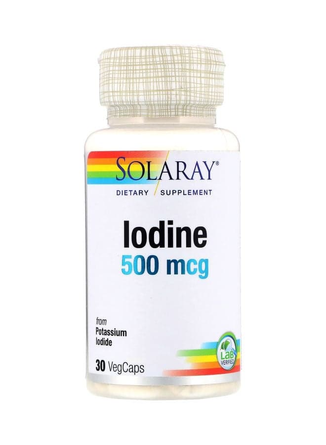 Iodine Dietary Supplement 500 mcg - 30 Capsules
