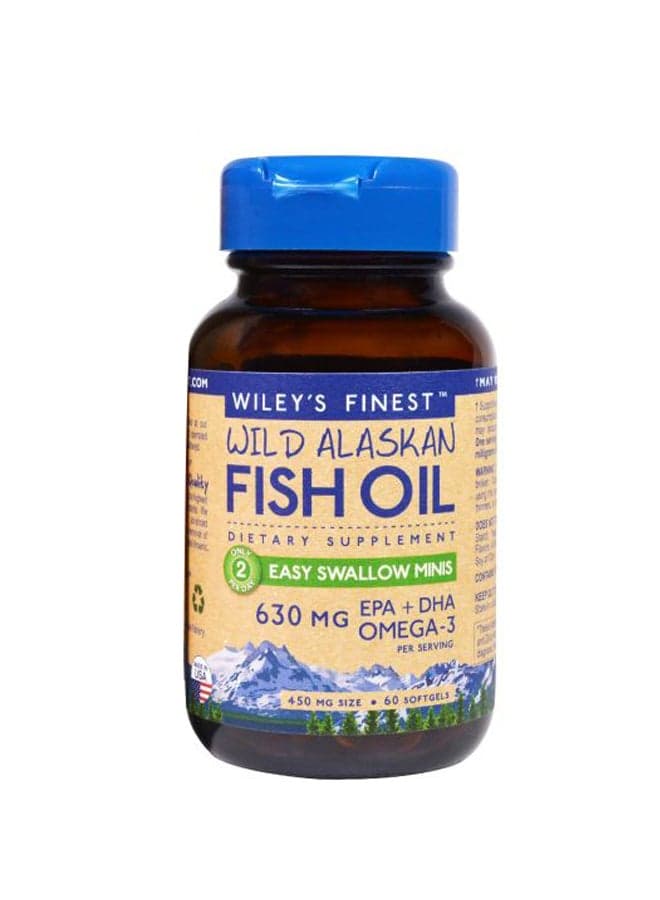 Wild Alaskan Fish Oil Easy Swallow Minis 450 mg Dietary Supplement - 60 Softgels
