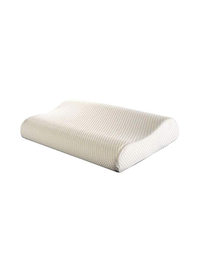 Contour Memory Foam Pillow Cotton Beige 3.4 x 19.8 x 12.3inch