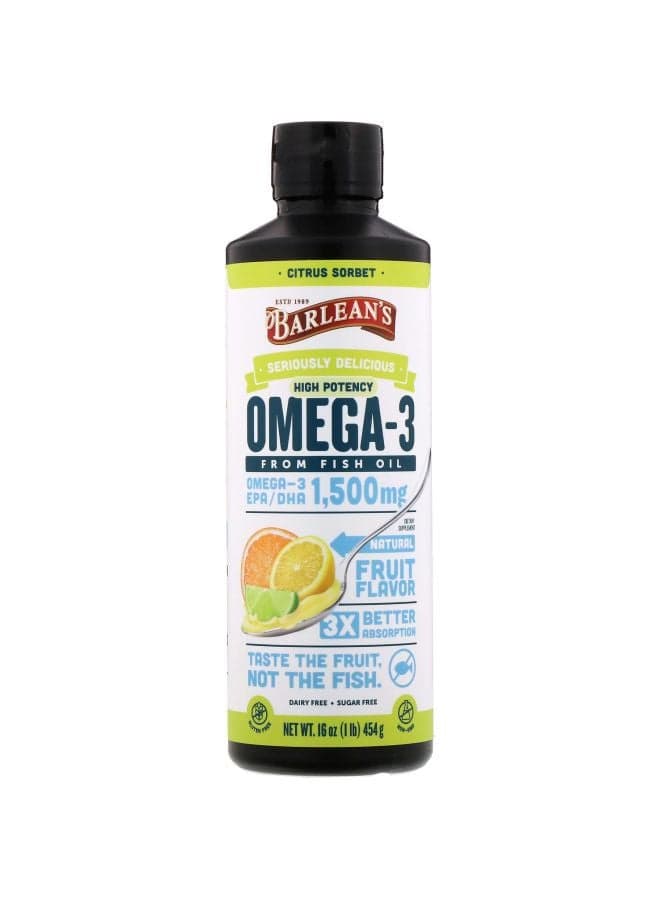 Omega-3 From Fish Oil Citrus Sorbet Supplement 1500mg