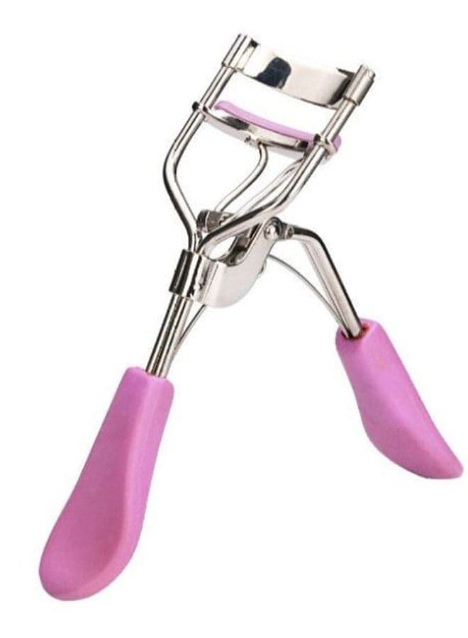Portable Eye Curling Clip Eyelash Curler Silver/Pink