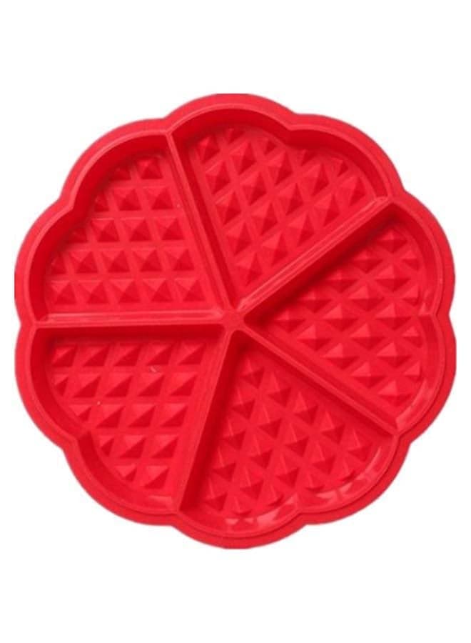 Heart Waffle Shaped Cake Decorating Mould Multicolour