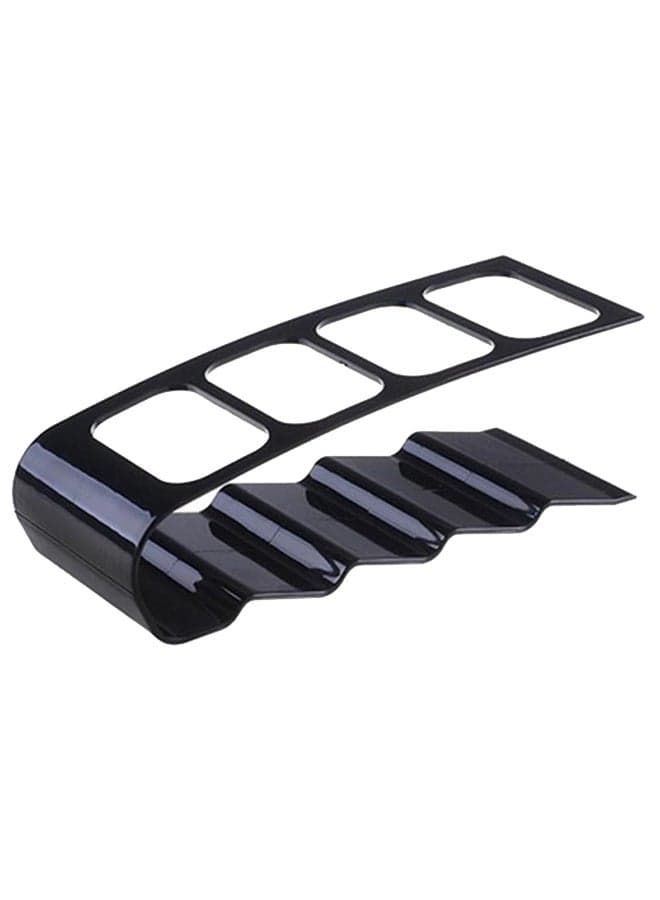 Multi Compartment TV Remote Control Storage Organizer Black 7 x 18centimeter