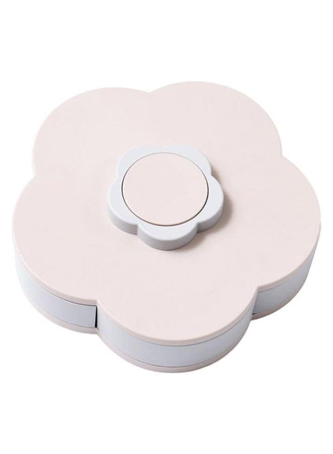 5-Section Flower Petal Fruit And Candy Storage Box Peach/Grey 8.5 x 27cm