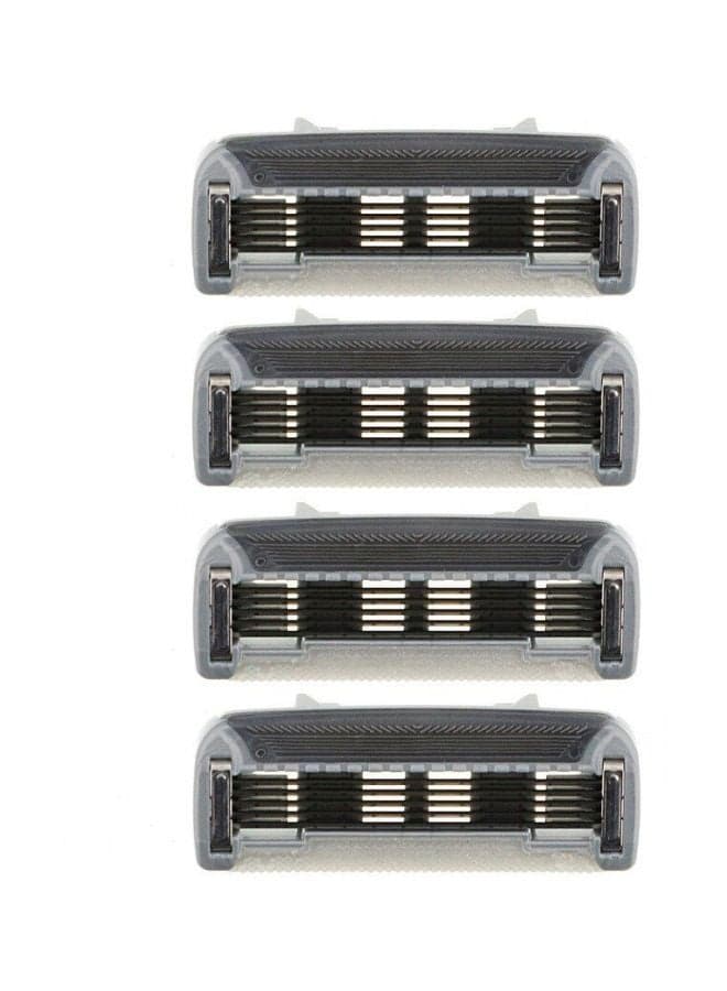4-Piece Replacement Steel Blade Silver