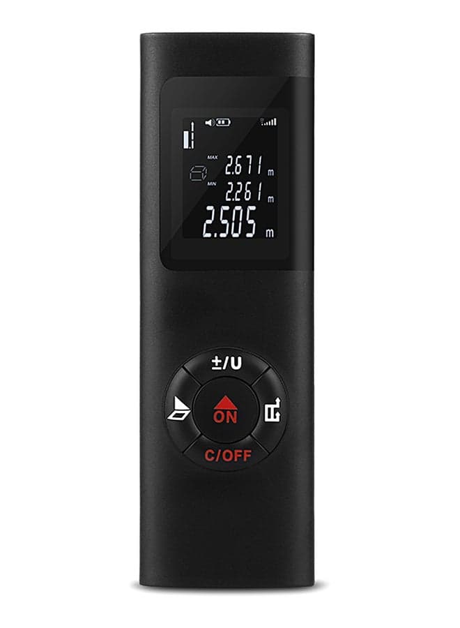 Digital Mini Distance Measuring Meter Portable Black 13.50X3.50X7.00cm