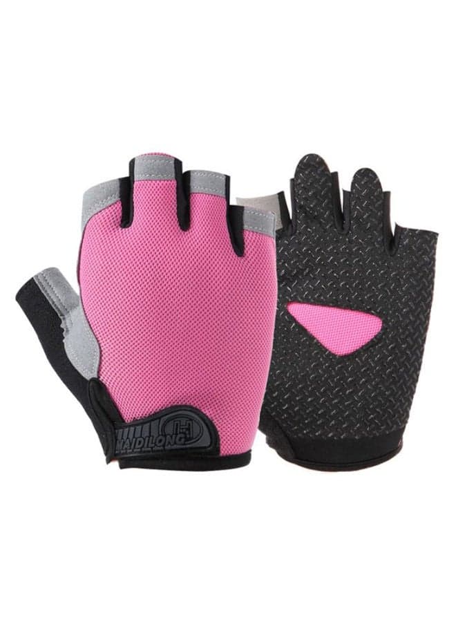 Pair Of Breathable Anti-Skid Half Finger Gloves