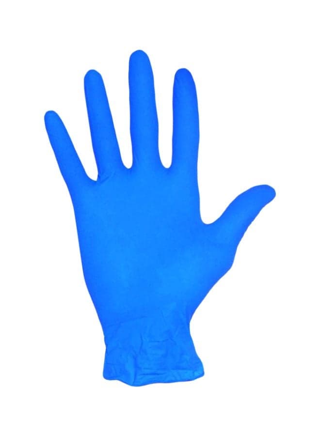 100-Piece Disposable Nitrile Rubber Gloves Blue S