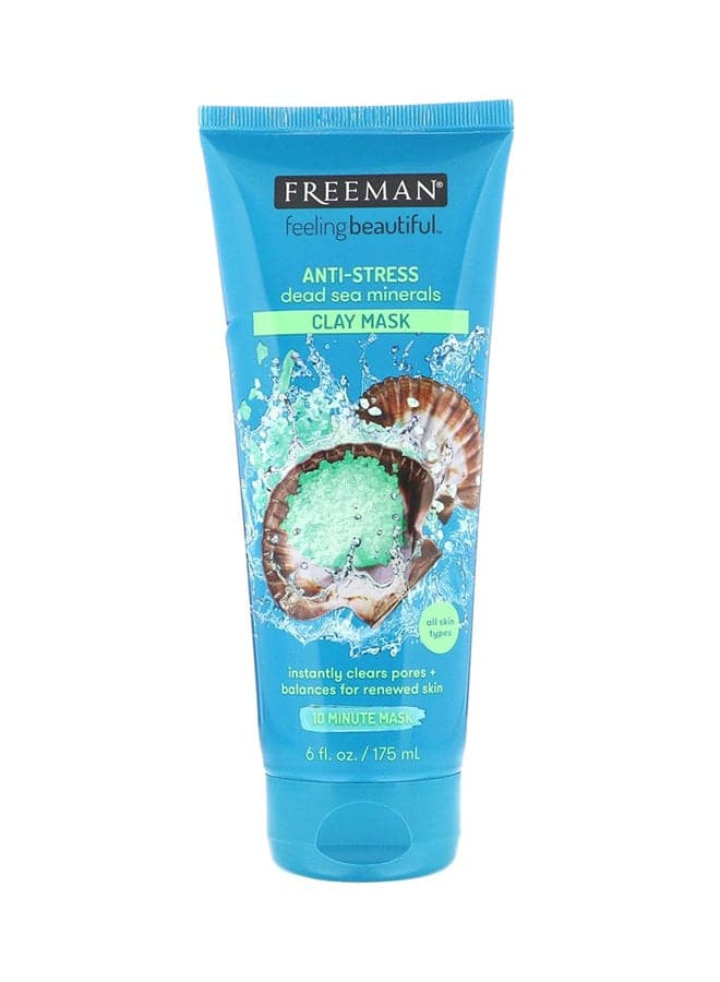 Pack Of 4 Anti-Stress Dead Sea Minerals Clay Mask Blue
