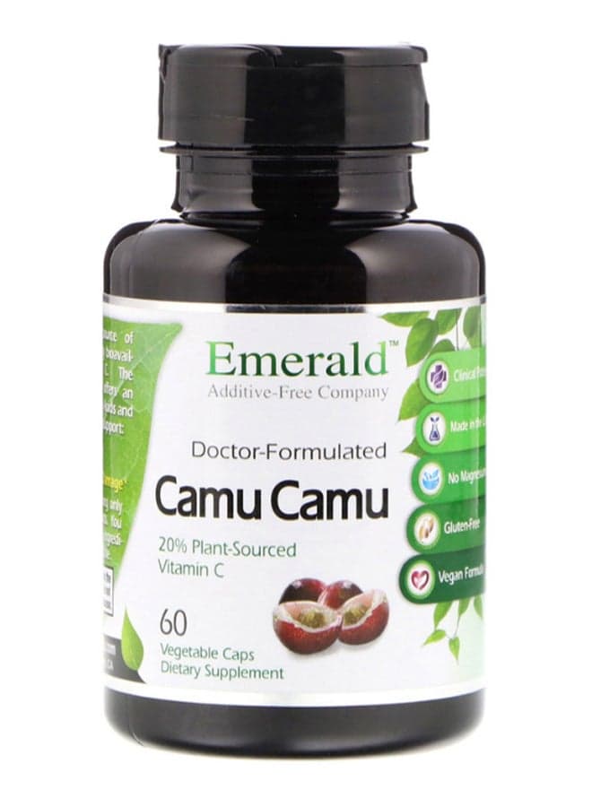 Camu Camu 20 Percent Plant-Sourced Vitamin C - 60 Vegetable Caps