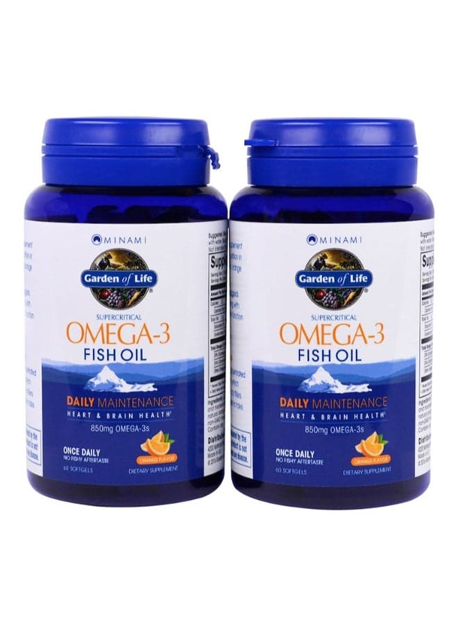 Pack Of 2 Supercritical Omega 3 Fish Oil - 120 Softgels