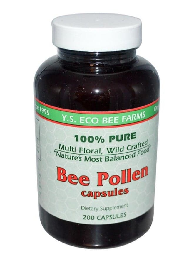 Bee Pollen Dietary Supplement - 200 Capsules