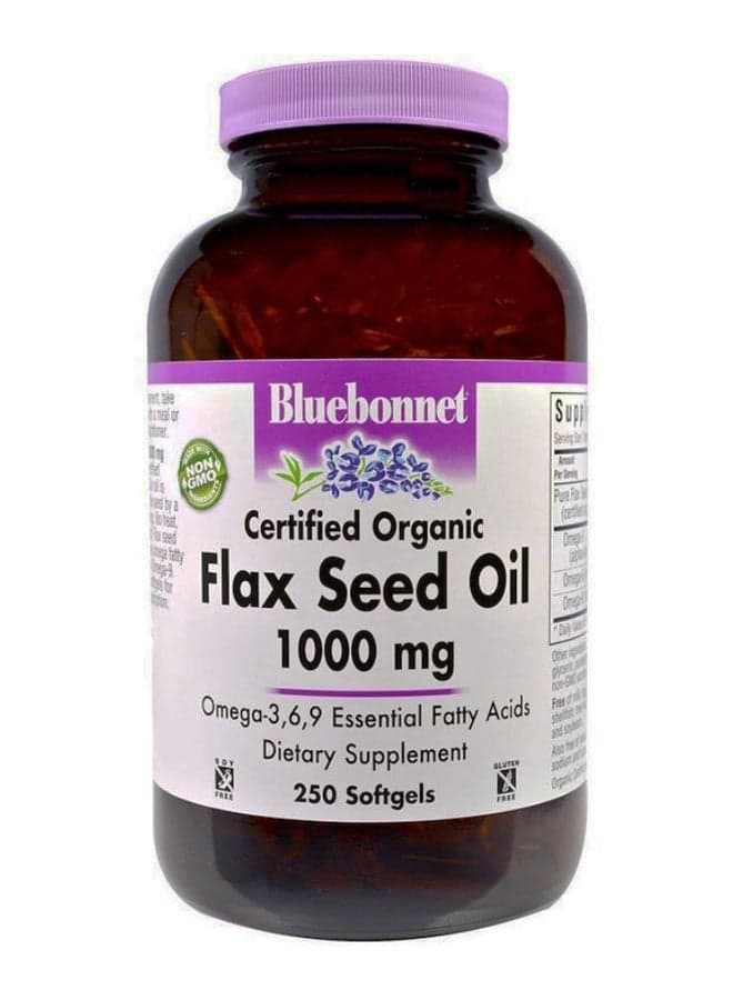 Flax Seed Oil Certified Organic - 250 Softgels
