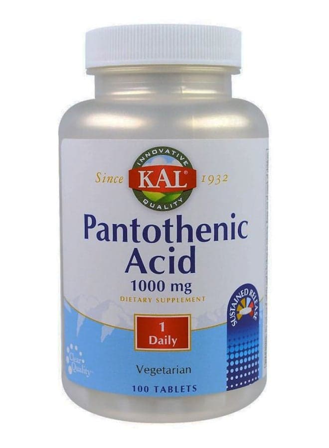 Pantothenic Acid Dietary Supplement - 100 Tablets